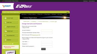 VDOT :: Create Online Account - E-ZPass