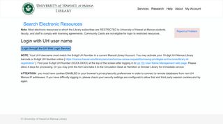 Ezproxy login - University of Hawaii