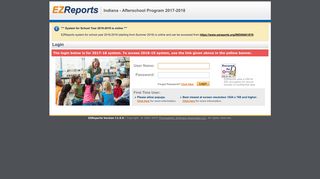 Welcome to EZReports - After School Reporting System