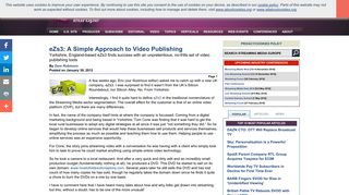 eZs3: A Simple Approach to Video Publishing - www ...