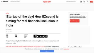 How EZspend is aiming for real financial inclusion in India - YourStory