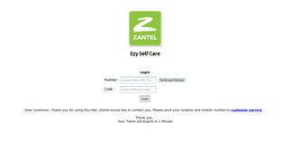 Ezy Recharge: Login - Zantel