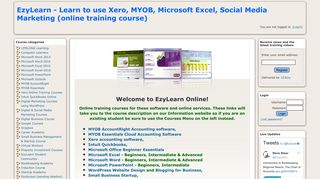 EzyLearn - Learn to use Xero, MYOB, Microsoft Excel, Social Media ...