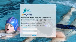 the Mosman Swim Centre Customer Portal!