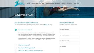 Ezyswim FAQs - Mosman Swim Centre