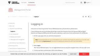 Logging in | Management Portal | Latest | F-Secure User Guides