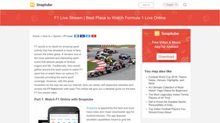 F1 Live Stream | Best Place to Watch Formula 1 Live Online