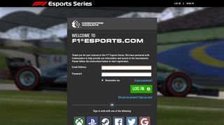 Login - Codemasters Accounts - F1 Esports