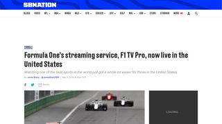 Formula One's streaming service, F1 TV Pro, now live in the United ...