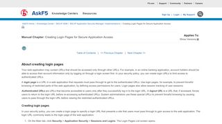 Creating Login Pages for Secure Application Access - AskF5