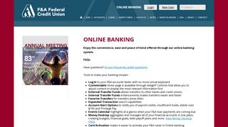 Online Banking - F&A Federal Credit Union