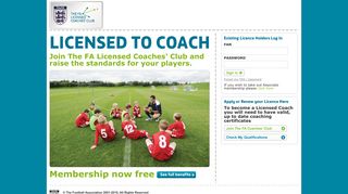 The FA Licensed Coaches Club - Log On