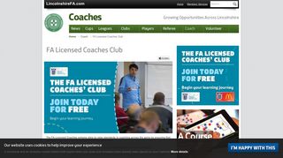 FA Licensed Coaches Club | LincolnshireFA