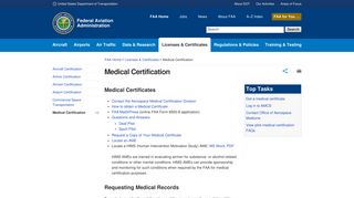Medical Certification - Federal Aviation Administration