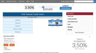 FAA Federal Credit Union - Memphis, TN - Credit Unions Online