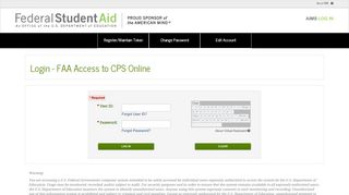 FAA Access to CPS Online Home Page - FAA Access to CPS ... - ED.gov