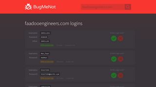 faadooengineers.com passwords - BugMeNot