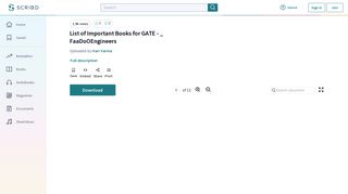 List of Important Books for GATE - _ FaaDoOEngineers | Electrical ...