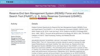 Force and Asset Search Tool (FAAST) - GovTribe