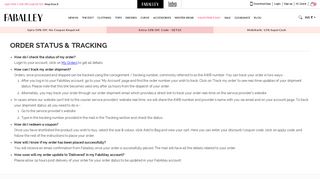 Order Tracking and Promotion Code For Online Shopping | Faballey ...