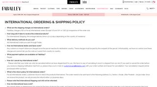 Shopping Online Information for International Users | FabAlley.com