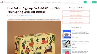 Last Call to Sign up for FabFitFun + Pick Your Spring 2018 Box Items ...