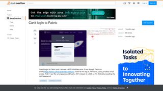 Can't login to Fabric - Stack Overflow