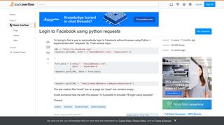 Login to Facebook using python requests - Stack Overflow