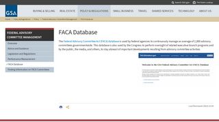 FACA Database | GSA
