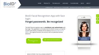 Facial Recognition App | Mobile Face Login - BioID