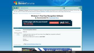 Free Face Recognition Software - Windows 7 Help Forums