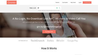 Gruveo: A No-Login, No-Download Link for Customers to Video Call You