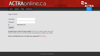 Log in - ACTRAonline.ca