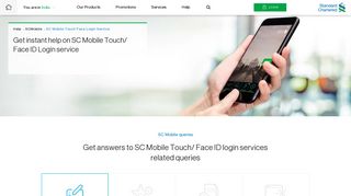 SC Mobile Touch Face Login Service – Standard Chartered India