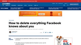How to delete everything Facebook knows about you - CNBC.com
