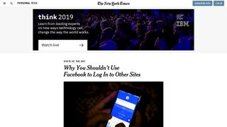Why You Shouldn't Use Facebook to Log In to Other Sites - The New ...