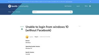 Solved: Unable to login from windows 10 (without Facebook) - The ...