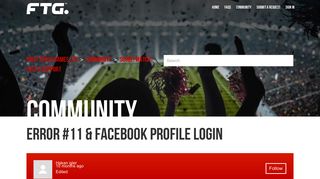 Error #11 & Facebook profile login – First Touch Games Ltd
