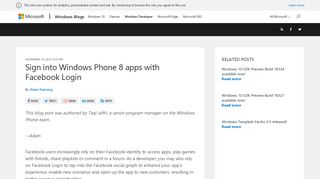 Sign into Windows Phone 8 apps with Facebook Login - Windows Blog