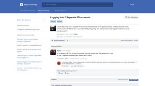 Logging Into 2 Separate FB accounts. | Facebook Help Community ...