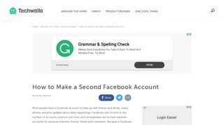 How to Make a Second Facebook Account | Techwalla.com