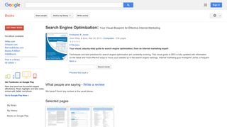 Search Engine Optimization: Your Visual Blueprint for Effective ... - Google Books Result