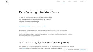 FaceBook login for WordPress - Misha Rudrastyh