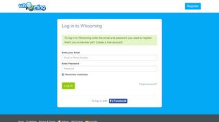 Log in - Whooming | Accedi a Whooming
