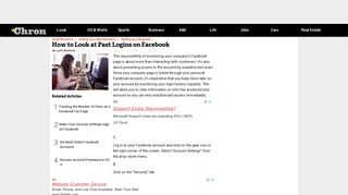 How to Look at Past Logins on Facebook | Chron.com