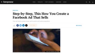 Step-by-Step, This How You Create a Facebook Ad ... - Entrepreneur
