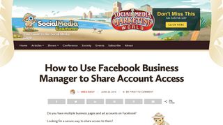 How to Use Facebook Business Manager to Share Account Access ...