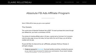 Absolute FB Ads Affiliate Program - Claire Pelletreau