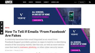 How To Tell If Emails 'From Facebook' Are Fakes – Adweek