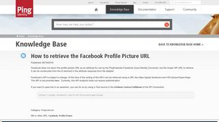 How to retrieve the Facebook Profile Picture URL - Ping Identity Support